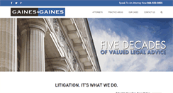 Desktop Screenshot of gaineslawfirm.com